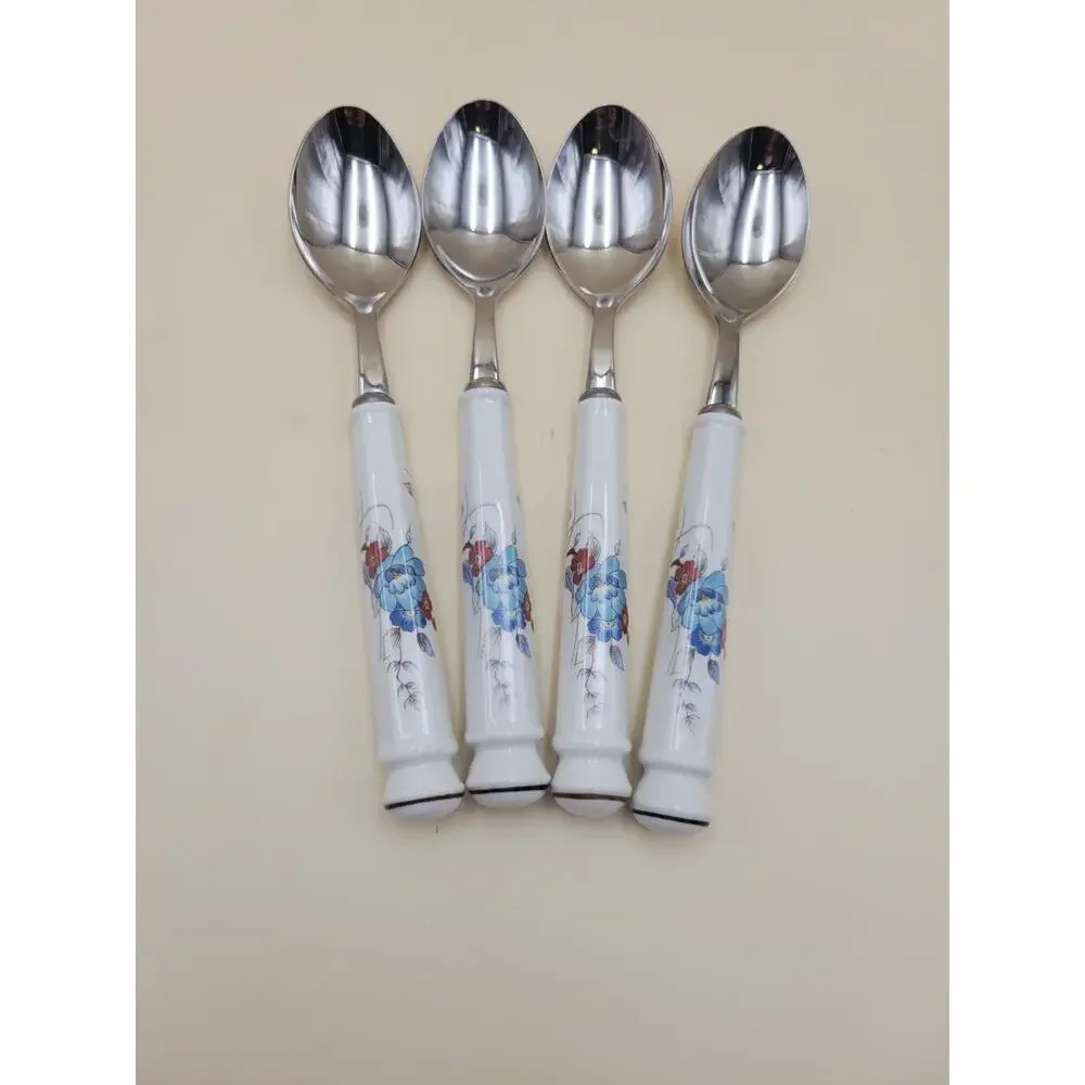 Set 20 Noritake BLEUFLEUR Stainless Japan Service For 4 Discontinued Vtg
